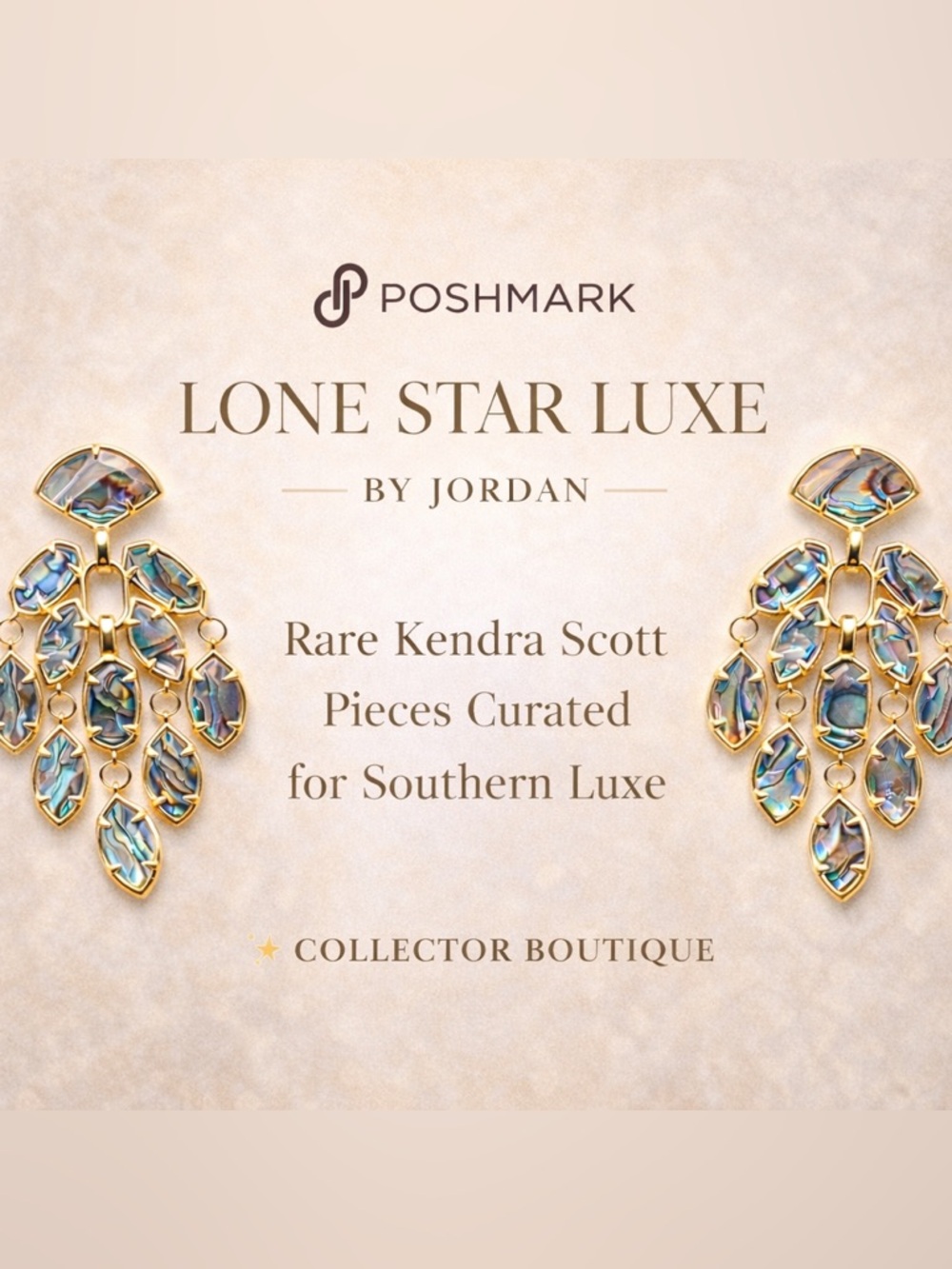 💛Kendra Scott Greta Statement Abalone Gold | Rare/HTF/Retired Collector Piece